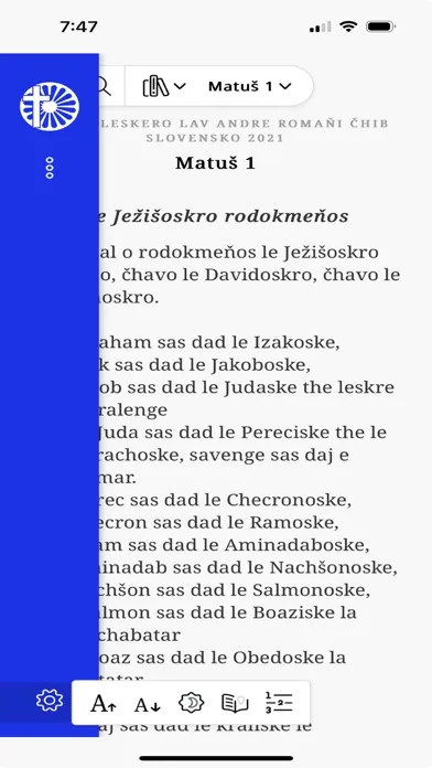 Capturas de tela do E Biblia Andre Romaňi Čhib