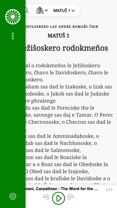 Zrzuty ekranu Romani Bibles