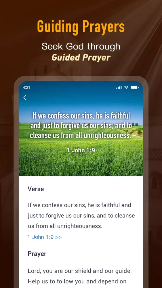 Tangkapan layar Bible Daily, KJV Bible + Audio