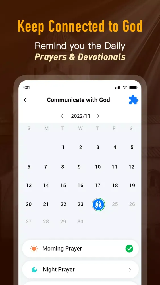 Tangkapan layar Bible Daily, KJV Bible + Audio