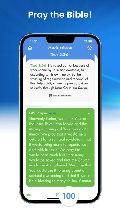 Ảnh chụp màn hình của Pray the Bible - AI Assisted