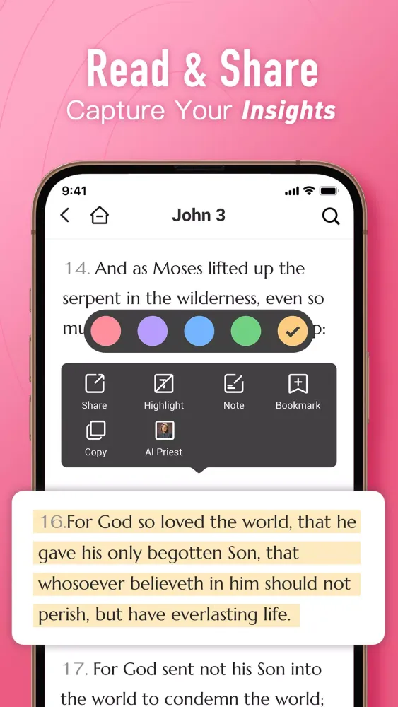 Ảnh chụp màn hình của KJV Bible: Pray, Verse, Audio
