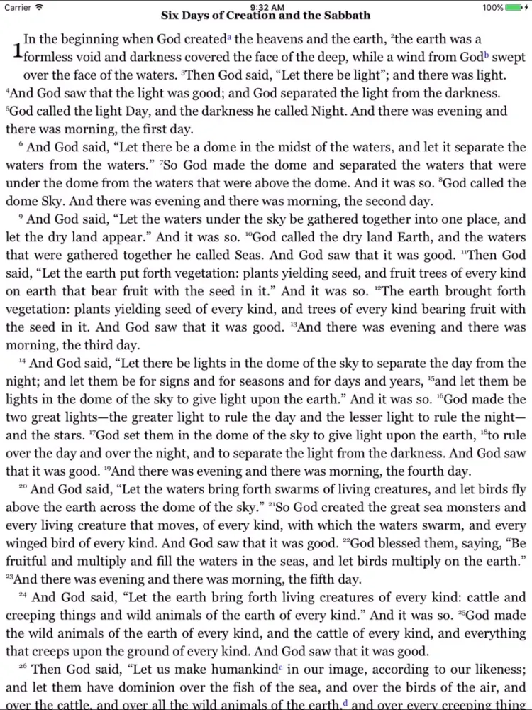 Capturas de tela do CCEL NRSV Bible iPad 
