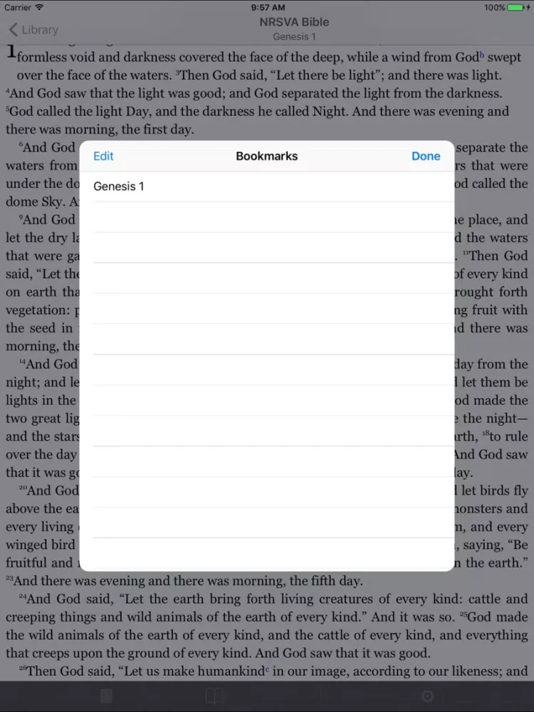 CCEL NRSVA Bible iPad  Screenshots