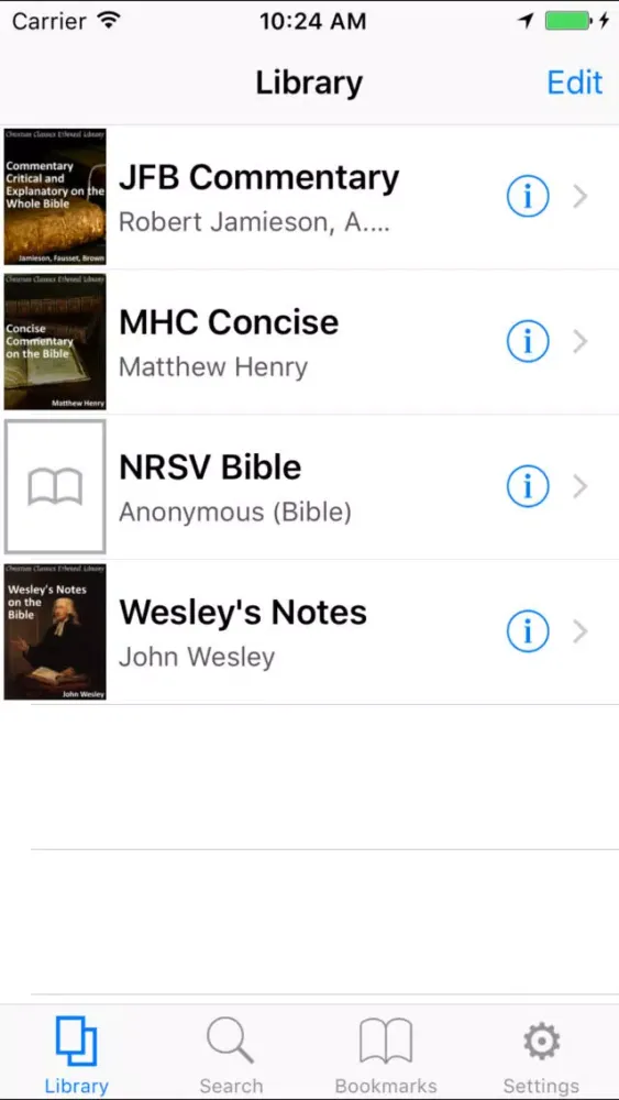 ภาพหน้าจอของ CCEL NRSV Commentaries