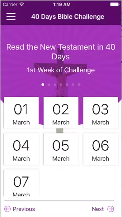 40 Days Bible Challenge應用截圖