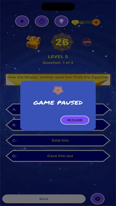 ภาพหน้าจอของ Daily Bible Trivia,Quiz Games