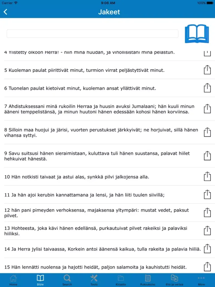 Zrzuty ekranu Pyhä Raamattu (Bible in Finnish) iPad 