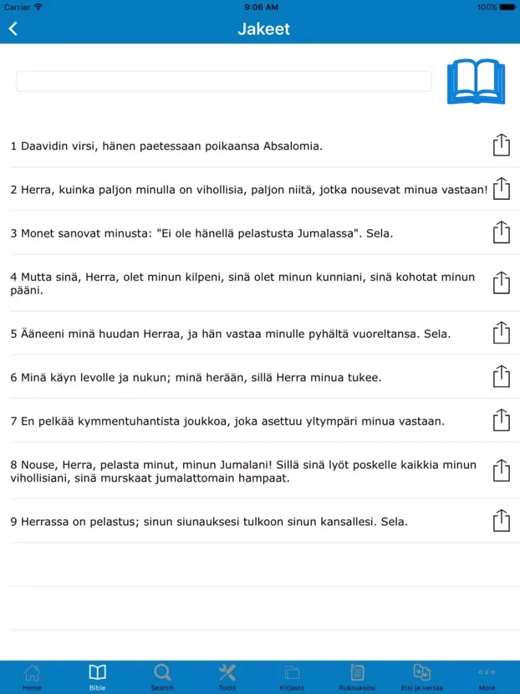 Zrzuty ekranu Pyhä Raamattu (Bible in Finnish) iPad 