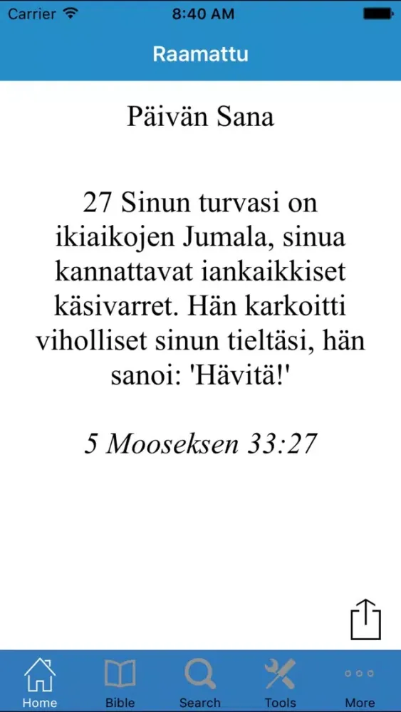 Zrzuty ekranu Pyhä Raamattu (Bible in Finnish)