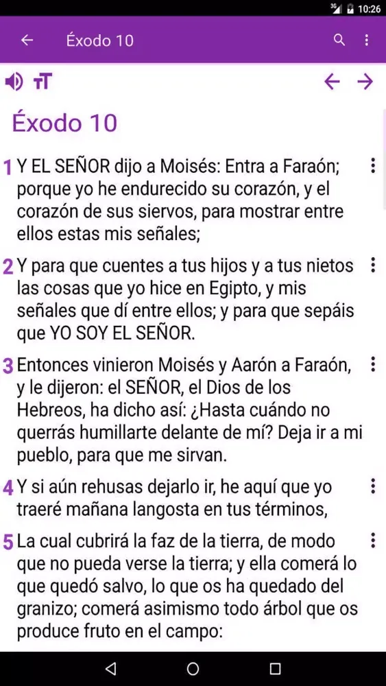 Captures d'écran de La Biblia hablada en Español
