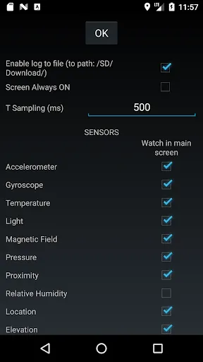 Sensor Tracker (Location, Ambi سکرین شاٹس