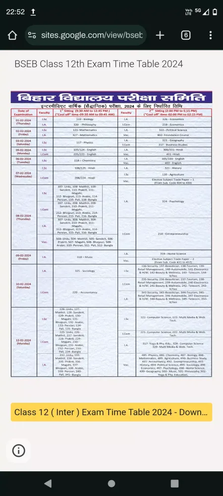 Bihar Result 2024 Screenshots