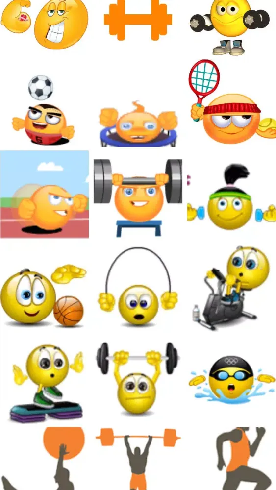Fitness Emojis سکرین شاٹس