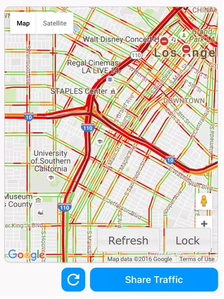 Tangkapan skrin Road Traffic Maps iPad 