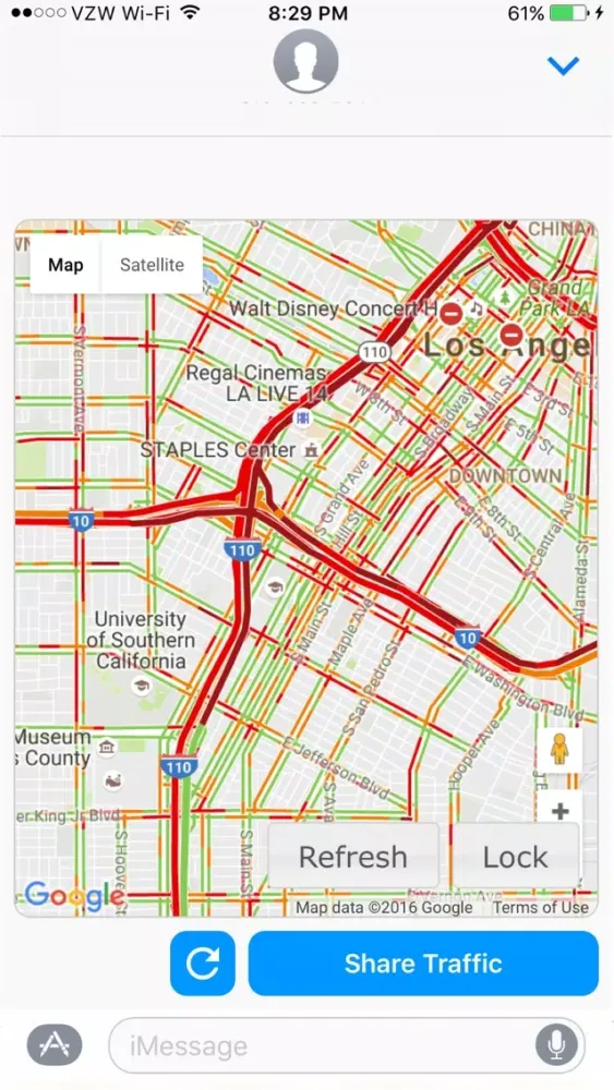 Tangkapan skrin Road Traffic Maps