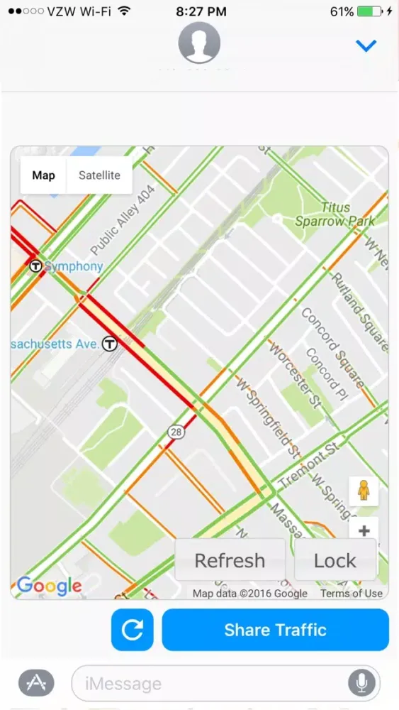 Tangkapan skrin Road Traffic Maps
