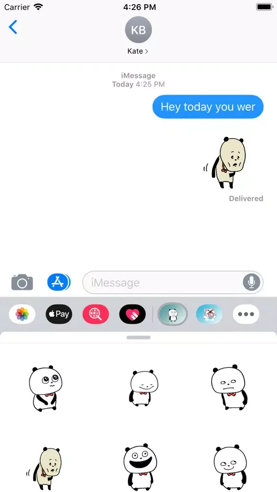 Captures d'écran de billie panda stickers
