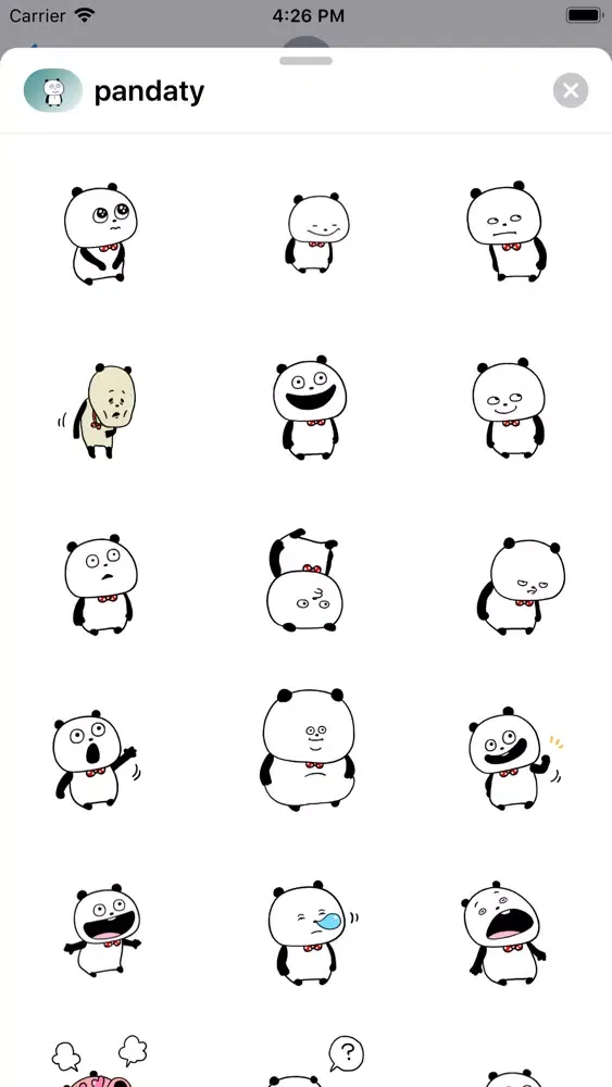 Captures d'écran de billie panda stickers