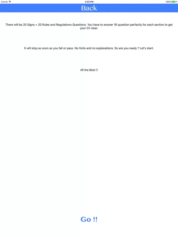 G1 Practice Questions iPad 应用截图