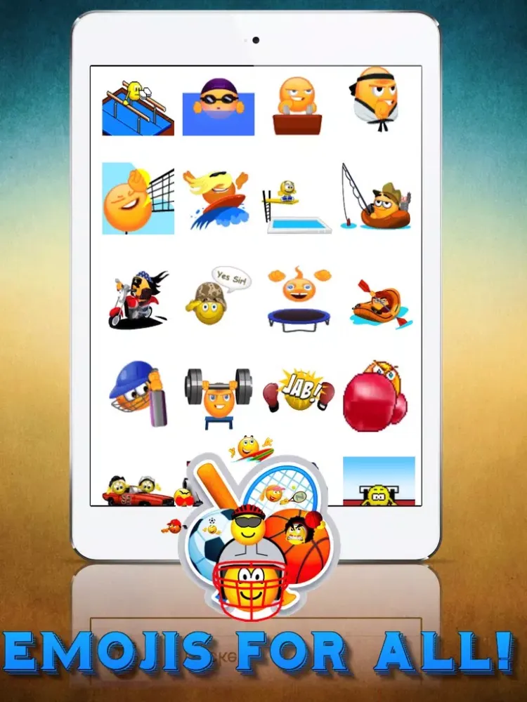 Tangkapan layar Sport Emojis iPad 