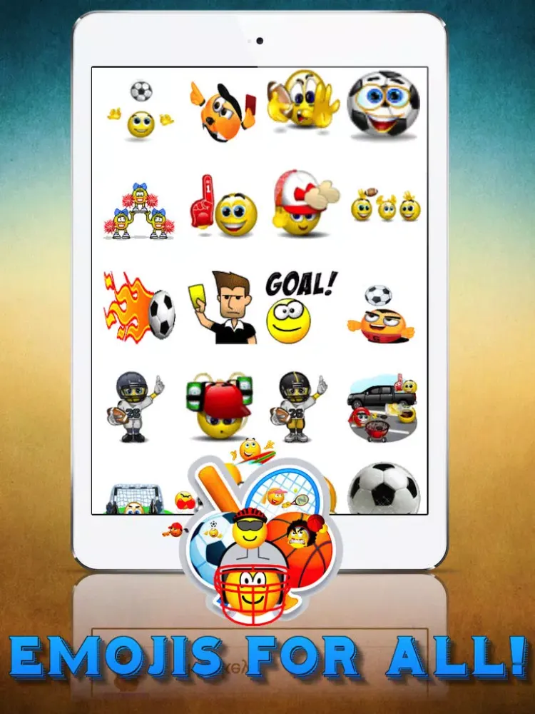 Tangkapan layar Sport Emojis iPad 