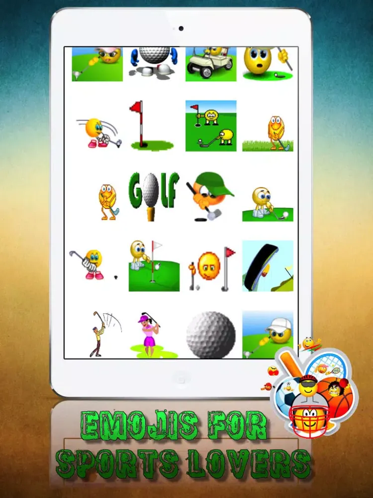 Tangkapan layar Sport Emojis iPad 