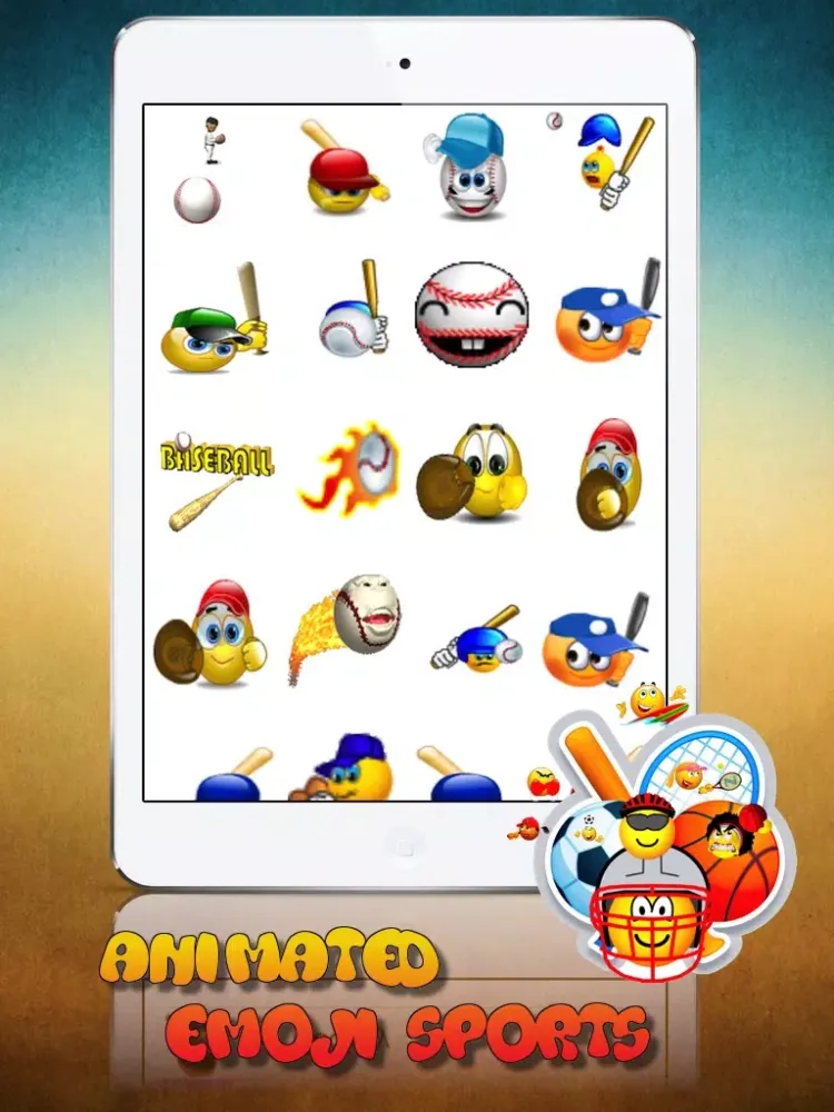 Tangkapan layar Sport Emojis iPad 
