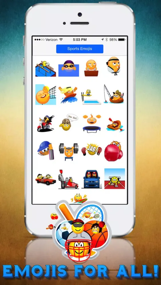 Tangkapan layar Sport Emojis