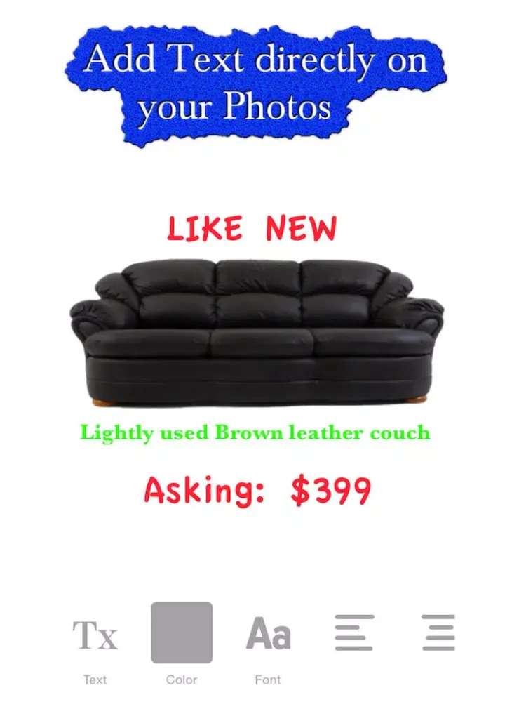 Classified Ad Photo Pro - Quickly create Eye-Catching pictures for Craigslist, eBay and other Online Buying and Selling Auction sites iPad 应用截图
