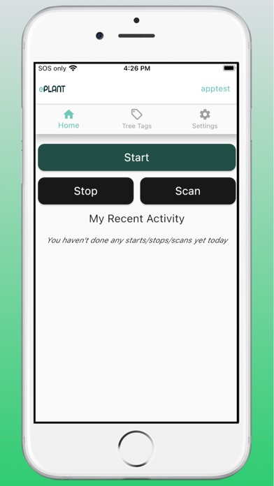 Capturas de tela do ePlant Tree Tag Manager