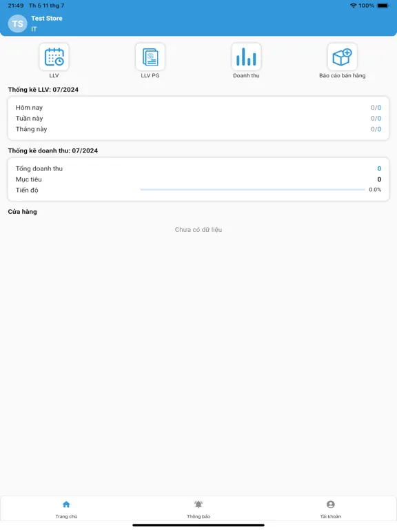 Tangkapan layar ePoints Sales iPad 