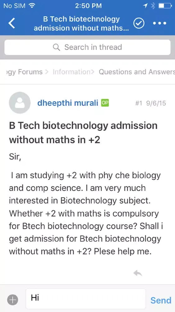 Capturas de tela do Biotechnology Forums