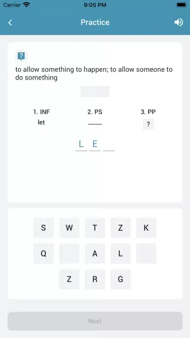 Capturas de pantalla de Smart Irregular Verbs
