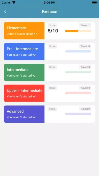 Capturas de pantalla de Smart Irregular Verbs