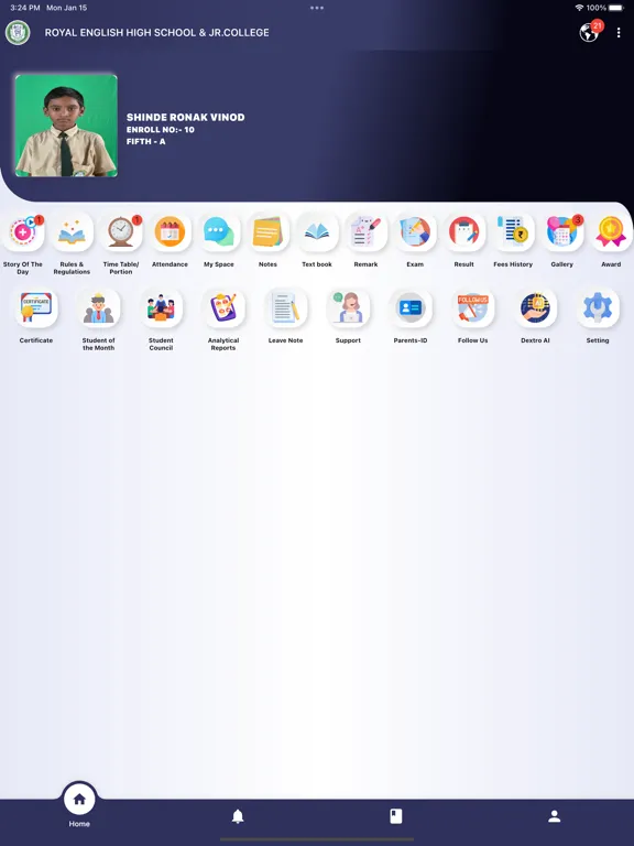 ROYAL ENG HIGH SCHOOL & JR CLG iPad  स्क्रीनशॉट