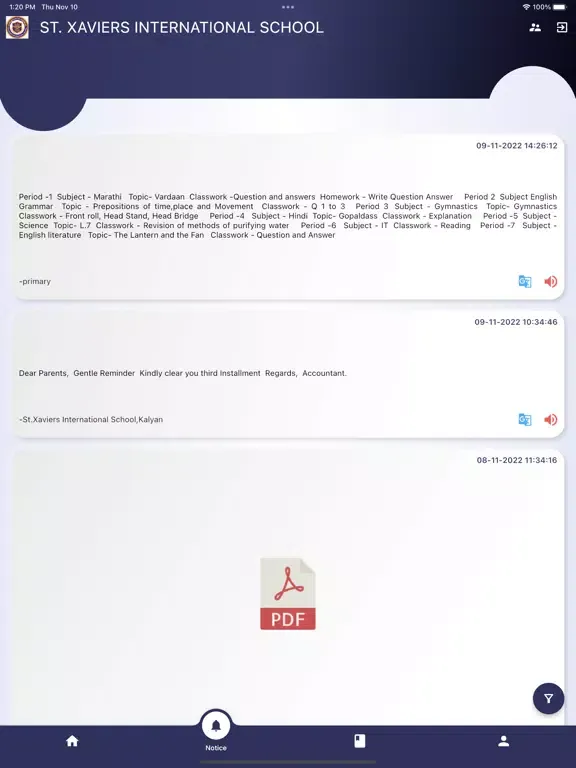 St.Xavier's iPad  Ekran Görüntüleri