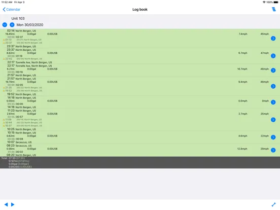 Captures d'écran de 7P Tracking iPad 