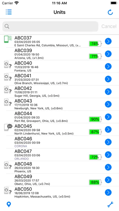 Captures d'écran de 7P Tracking