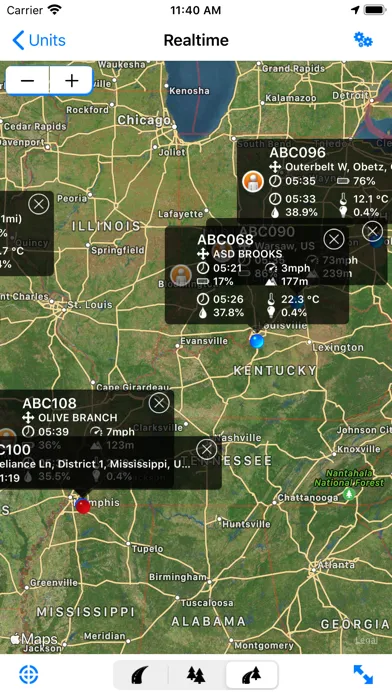 Captures d'écran de 7P Tracking