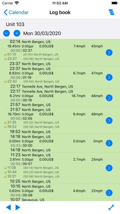 Captures d'écran de 7P Tracking