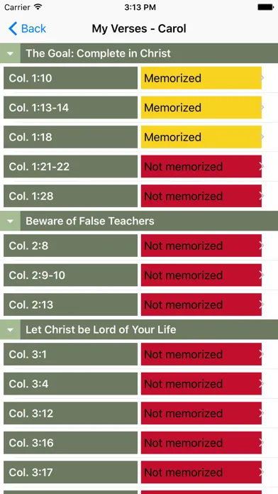 Captures d'écran de Colossians-Mem