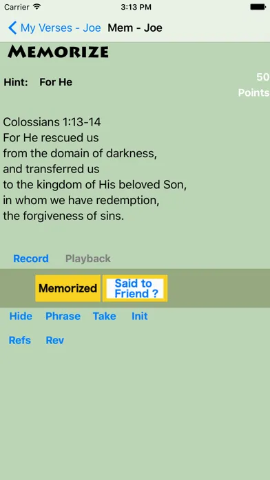 Captures d'écran de Colossians-Mem