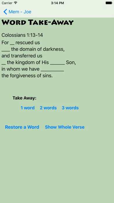 Captures d'écran de Colossians-Mem