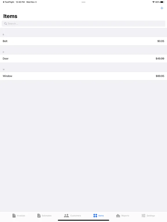 Screenshot di EZ Invoices iPad 