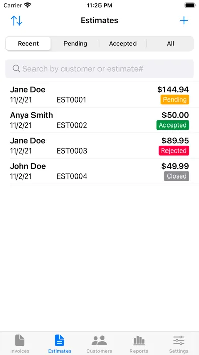Screenshot di EZ Invoices