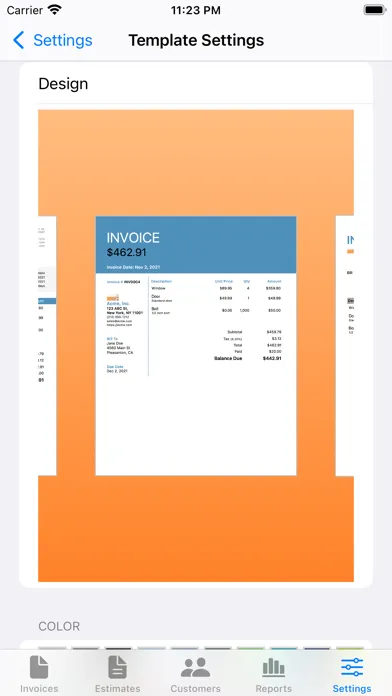 Screenshot di EZ Invoices