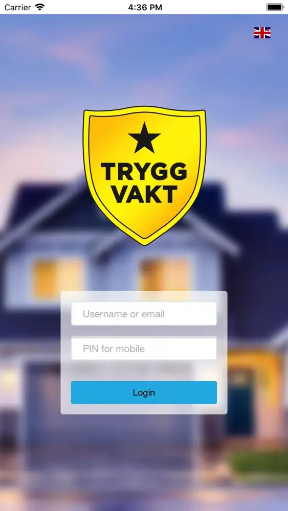 Tangkapan layar Trygg Vakt Smartalarm