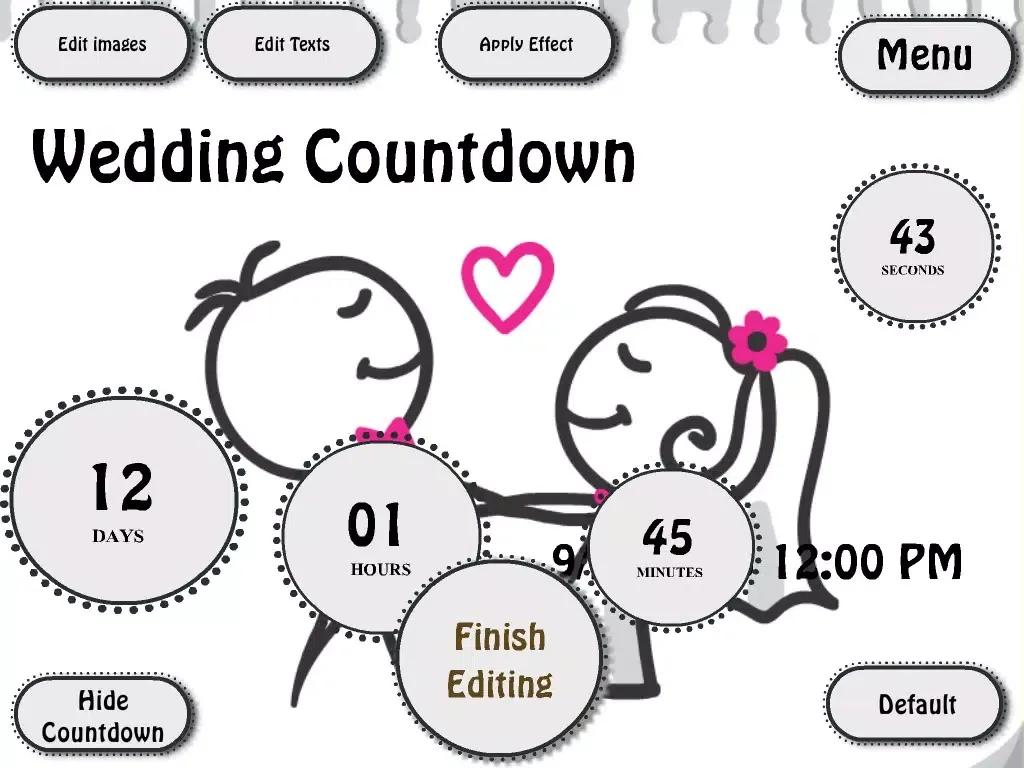 The Wedding Countdown iPad  سکرین شاٹس