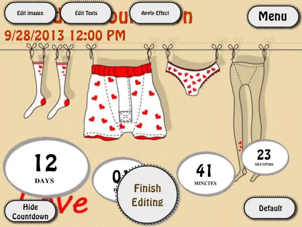The Wedding Countdown iPad  سکرین شاٹس